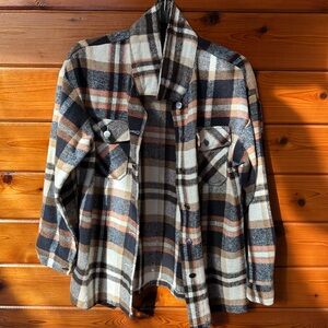 Plaid Button-Up Shirt